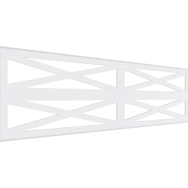 Ekena Millwork Set of Four Panels for 94 1/2"W x 28 1/4"H Farmhouse Fence Fretwork Wainscot Wall Paneling WPKP14X01X47FHF - main